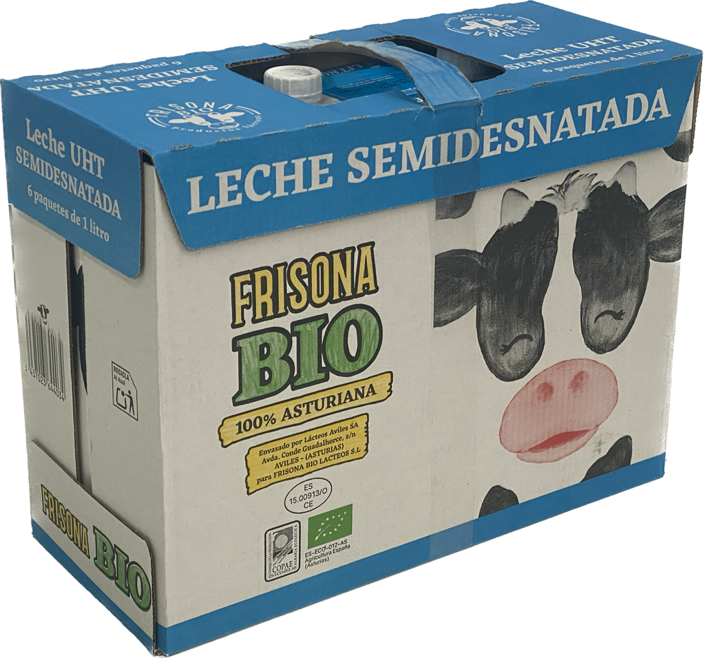 Pack leche semidesnatada ecológica asturiana